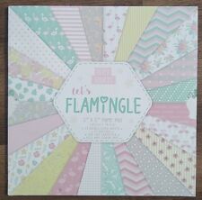 Paper Addicts Trimcraft Let's Flamingle 12x12" 21 Double Sided Sheets 200gsm  for sale  Shipping to South Africa