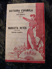 Partition Guitarra Espanola Juan Camarasa Marujita Reyes Francisco Casanova 1948 segunda mano  Embacar hacia Argentina