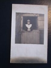 Postcard - Woman stood at a stable door (Unposted), used for sale  Shipping to South Africa