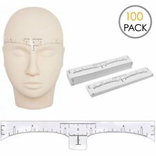 100 régua de sobrancelha adesiva descartável adesivo guia de estêncil ferramenta de medição comprar usado  Enviando para Brazil