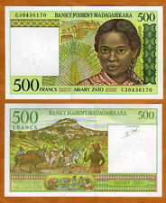 MADAGASCAR / África, 500 francos, ND (1994), P-75b, aUNC Girl segunda mano  Embacar hacia Mexico