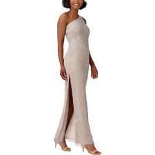 Adrianna Papell Womens Beige One Shoulder Maxi Evening Dress Gown 16 BHFO 1624 for sale  Shipping to South Africa