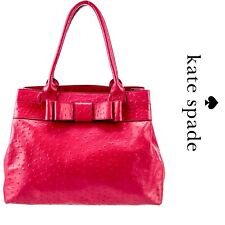 kate spade Diehl Charm City Ostrich Embossed Pink Bow Large Tote MSRP $498 for sale  Shipping to South Africa