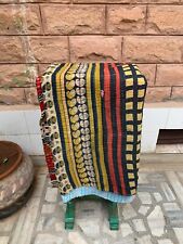 Colcha de trabalho retrô Gudari algodão reversível costurada à mão remendo Kantha comprar usado  Enviando para Brazil