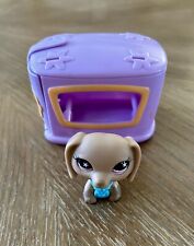 Authentic Littlest Pet Shop #932 Dachshund Puppy Dog Brown Pink Star Eyes for sale  Shipping to South Africa