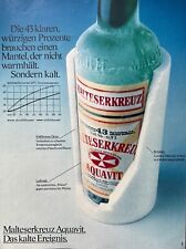 Malteserkreuz aquavit reklame gebraucht kaufen  Eitelborn, Arzbach, Simmern
