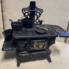 crescent cast iron miniature stove vintage for sale  Shipping to South Africa