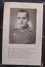 WW2 Sterbebild Death Card GERMAN SOLDIER Eastern Front Unteroffizier EK2 1943 for sale  LINLITHGOW