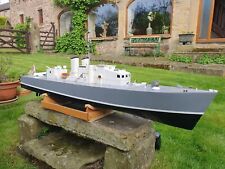 Used, A QUALITY RC MODEL BOAT OF A DENNY STEAM GUN BOAT 'GREY GOOSE'  - SUPERB BUILD for sale  Shipping to South Africa