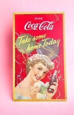1 Original Cardboard Coca-Cola Sign 16x27 1950 Rare From Closed Ruby’s Diner for sale  Shipping to South Africa