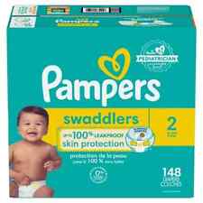 Paquete enorme de pañales Pampers Swaddlers - Talla 2 - 148 quilates - CAJA ABIERTA segunda mano  Embacar hacia Argentina