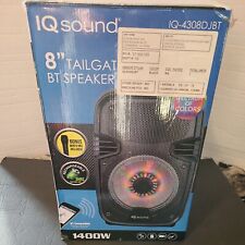 SuperSonic IQ Sound 8" Portable Bluetooth DJ Party Speaker with Flashing Light for sale  Shipping to South Africa