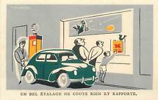 Usado, Shell gas station vintage car advertising signed P. Fix-Masseau Postcard segunda mano  Embacar hacia Argentina