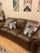 Brown leather couch for sale  Johnston