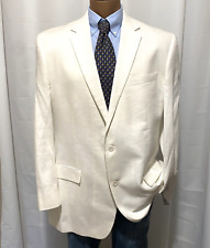 Blazer masculino Calvin Klein 100% linho 46XL casaco esportivo branco 2 botões comprar usado  Enviando para Brazil