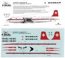 F-DCAL 1/144th scale model airliner decal - SWISSAIR Douglas DC-6B for Minicraft for sale  SWINDON