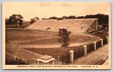 Hanover NH~Dartmouth College Memorial Field~Estadio de fútbol~1920 PC sepia segunda mano  Embacar hacia Argentina