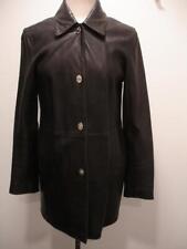 Women's sz M New York One Zero Zero One Eight Leather Jacket Coat Black Turnlock for sale  Shipping to South Africa
