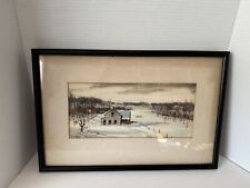 Antique watercolor winter for sale  Hamilton