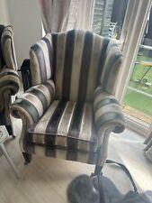 striped armchair for sale  HAVANT