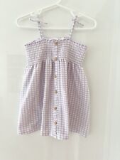 Zara Baby Girl Pastel Purple Gingham Strappy Summer Dress Size 12-18 Months for sale  BRISTOL