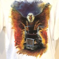 Camisa de camionero Screaming Eagle de colección talla L grande impulso desgaste tonos tierra segunda mano  Embacar hacia Mexico