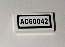 Lego branco 1x2 azulejo com placa AC60042 peça de veículo carro # 3069 comprar usado  Enviando para Brazil