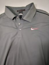 Polo de golf Nike Tiger Woods Collection para hombre XL gris rojo swoosh elástico segunda mano  Embacar hacia Argentina