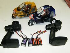 (2) Tamiya R/C Dancing Rider T3-01 chassi triciclos escala 1/8 com rádios Spektrum comprar usado  Enviando para Brazil