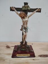 Arte religiosa vintage 9 polegadas crucifixo cruz Jesus Cristo marfinita pintada à mão igreja comprar usado  Enviando para Brazil