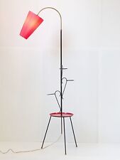 Floor lamp red tablet tole vintage rockabilly 50's 50s floor lamp 1950 1950s d'occasion  Expédié en Belgium