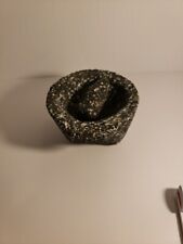 Mortero y mortero de piedra de lava volcánica mexicana hecha a mano, usado segunda mano  Embacar hacia Mexico