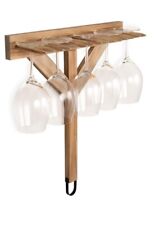 Rustic State Mucur Rake Design Stemware Rack Glass Holder Bar Wine - Walnut, used for sale  Shipping to South Africa