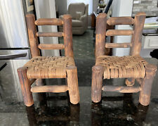Cadeira de madeira Country Log cabine 9” altura X 6” largura conjunto de 2 comprar usado  Enviando para Brazil