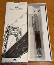 Bolígrafo Faber-Castell E-Motion marrón madera y cromo 148225 (usado), usado segunda mano  Embacar hacia Argentina