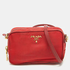 Mini bolsa tiracolo Prada vermelha de náilon e couro Saffiano comprar usado  Enviando para Brazil