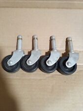 LOT OF (4) VINTAGE 4"  METAL STEEL CASTER Wheels( 1- 1/2") Wheels for sale  Shipping to South Africa