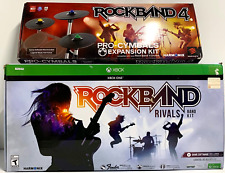 LikeNEW IOB Xbox One Rock Band 4 RIVALS *Bateria*Fender Jaguar AZUL*3X Pro-Cymbals comprar usado  Enviando para Brazil