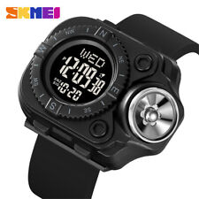 Relógio quadrado masculino SKMEI relógio de pulso eletrônico LED masculino cronômetro digital de silicone comprar usado  Enviando para Brazil