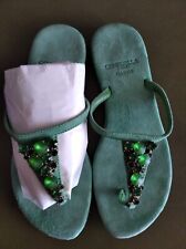 sandali verdi camoscio usato  Vizzolo Predabissi