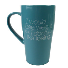 Usado, Love Your Mug xícara de café alta 20 oz azul-petróleo novidade 'eu perderia peso...' comprar usado  Enviando para Brazil
