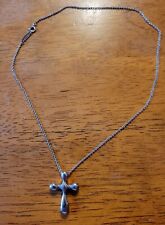 Used, 16" Tiffany & Co Sterling Silver Cross Necklace on Chain for sale  Saratoga Springs
