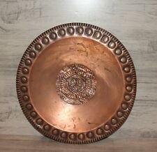 Vintage floral copper wall hanging plate for sale  Shipping to South Africa
