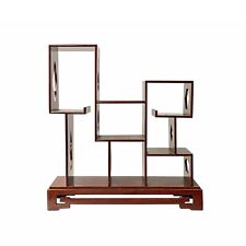 Chinese Brown Mahogany Rectangular Small Curio Display Stand ws1752, used for sale  Shipping to South Africa