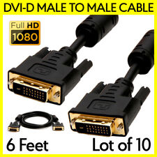 Paquete de 10 cables DVI 6 pies DVI-D macho a macho cable de monitor para PC proyector TV LCD segunda mano  Embacar hacia Argentina