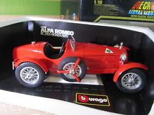 514Y Vintage Burago 3014 Italia Alfa Romeo 8C 2300 Monza 1931 Rojo 1:18 + Caja comprar usado  Enviando para Brazil