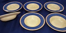 Used, Vtg Grindley MELROSE Wide Blue Rim 8" Soup Cereal Bowl Set of 6 Antique for sale  Shipping to South Africa