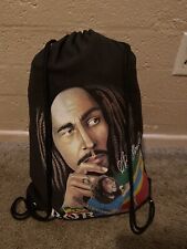 Rasta Bob Marley com Bolsa de Cordão Mochila Bolsa de Livro Jamaica Reggae, usado comprar usado  Enviando para Brazil