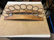 9 bottle wooden wine rack for sale  Lacey