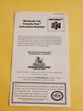 Folheto de instruções pacote de transferência para Nintendo 64 comprar usado  Enviando para Brazil